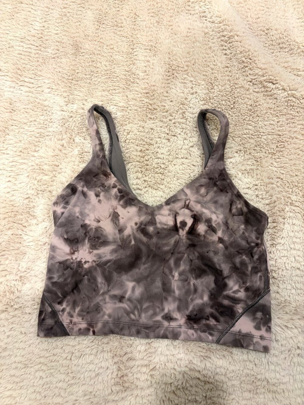 Lululemon Nulu Diamond‎ Dye Key to Balance Cropped Tank Top Size 8